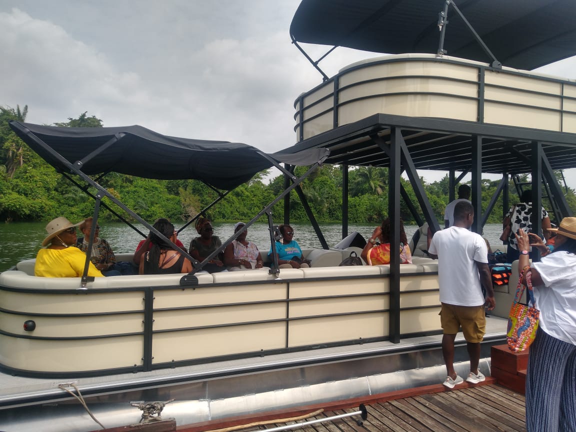 Lake and mountain scenery at Akosombo